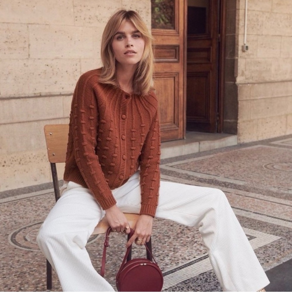 🇫🇷 Rare Sézane Elmut Sweater Cardigan - Picture 4 of 9